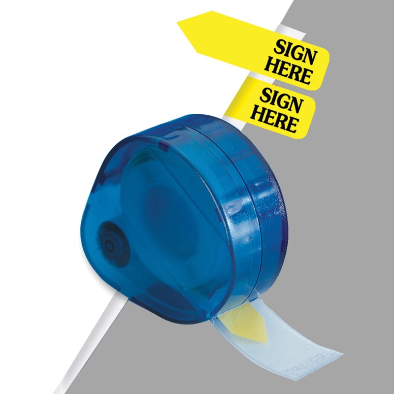 Redi-Tag Sign Here Printed Arrow Dispenser Flags, 120 Flags per Dispenser, 1-3/4 x 9/16 Inches, Yellow (81014) - Image 2